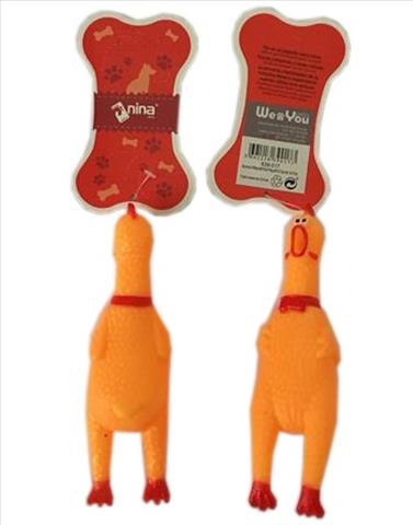 ACCESORIO MASCOTA POLLO PEQUEÑO C/SONIDO 16.5CM 639-017