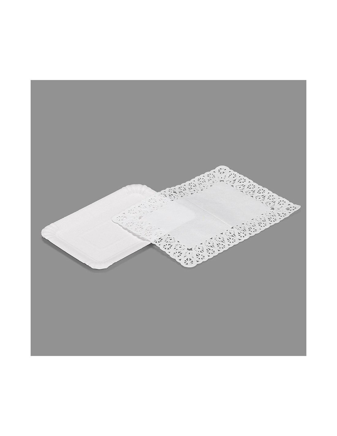BANDEJA RECTANGULAR 355000 SET DE 4UDS + BLONDA BLANCA 14X21CM