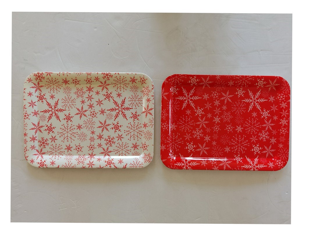 BANDEJA RECTANGULAR COPOS NIEVE 38X28X2CM