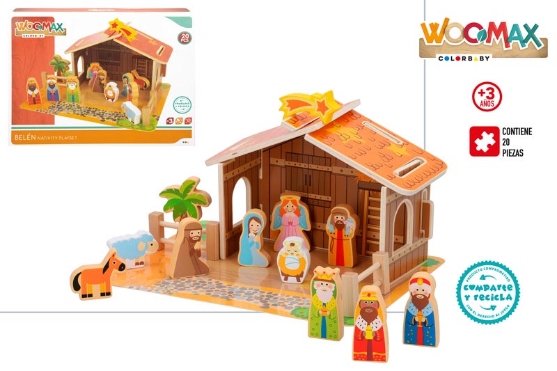 BELEN 46204 MADERA 20 PZAS PROMO NAVIDAD