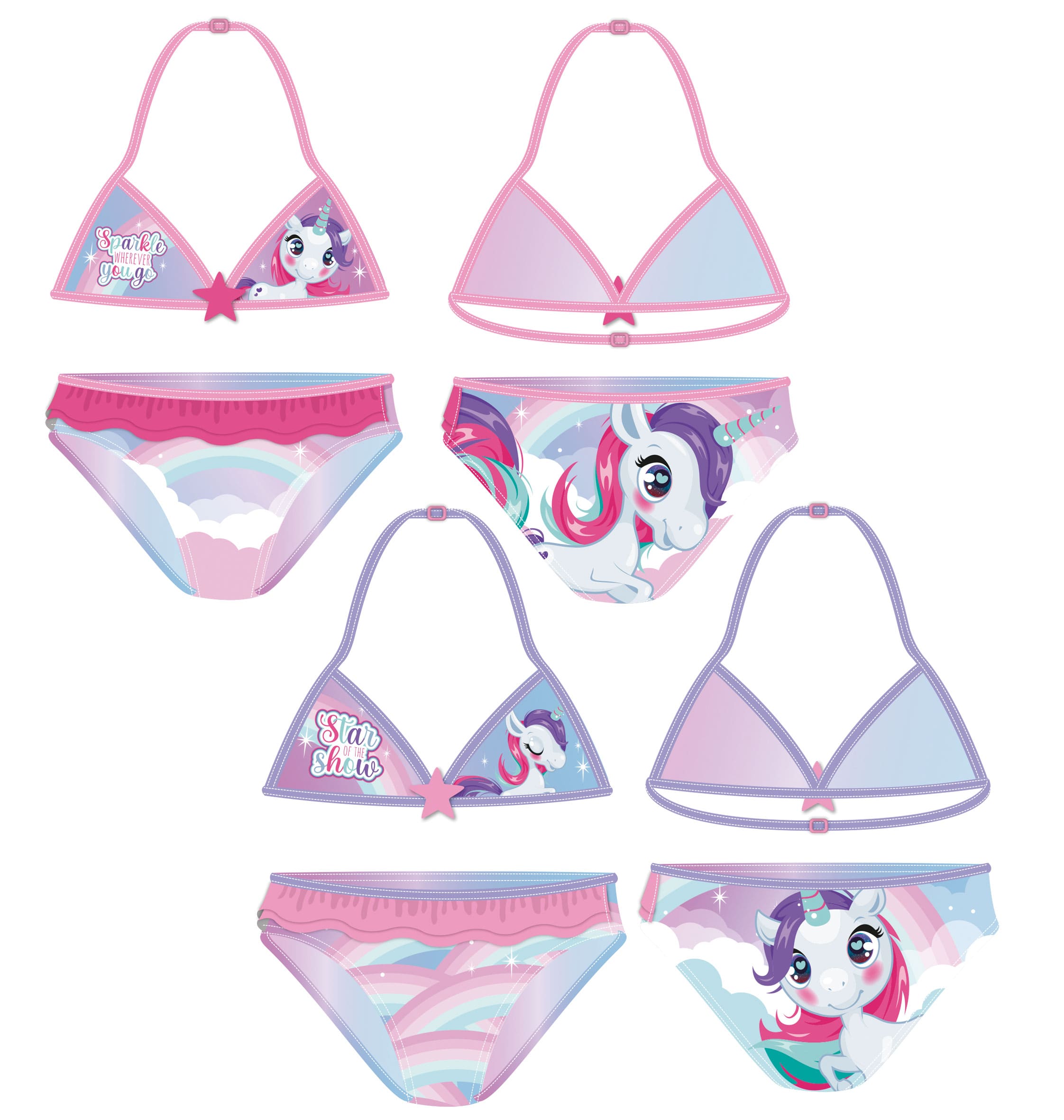 BIKINI TRIANGULAR UNICORNIO ZK15926 4-6-8**