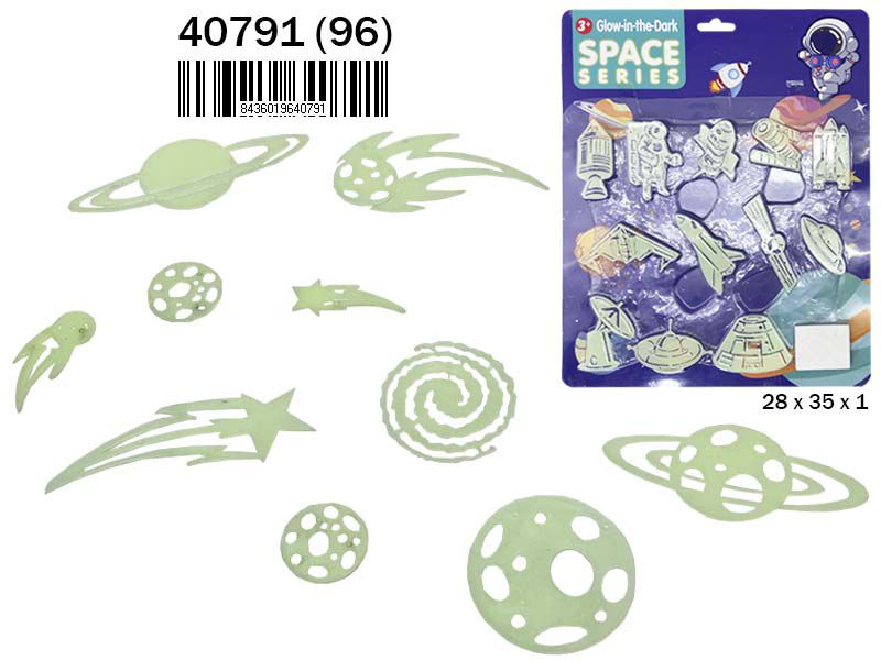 BLISTER 12 PCS FIGURAS 40791 FOSFORESCENTES STD