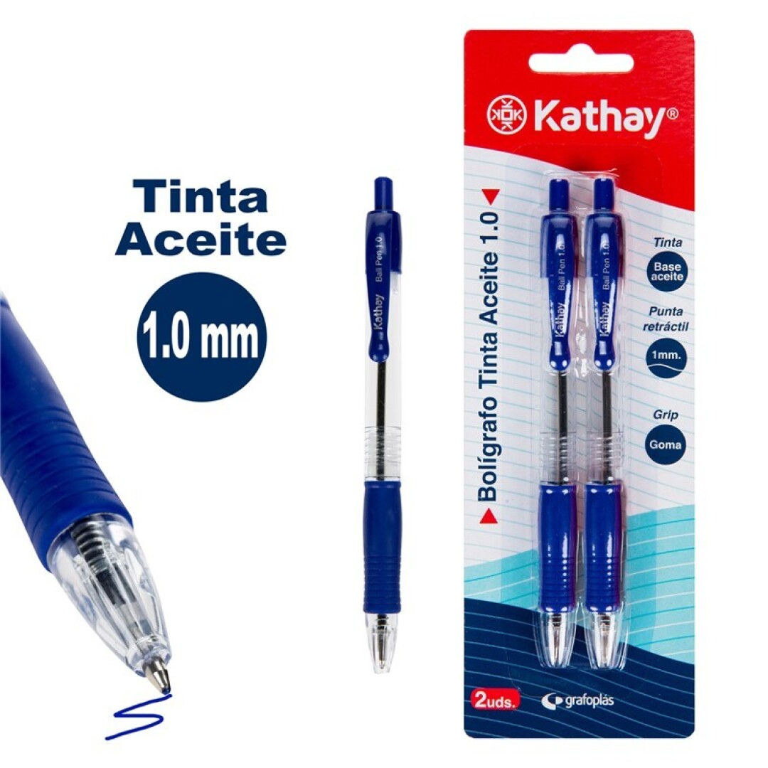 BLISTER 2 BOLIS 1MM T.ACEITE AZUL 86210330