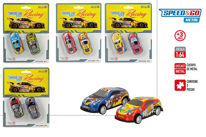 BLISTER 2 COCHES 45879 1:64 METAL