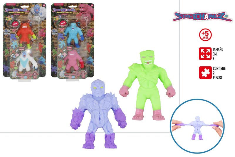 BLISTER 2 MINI FIGURAS 8CM ELASTICAS 47717