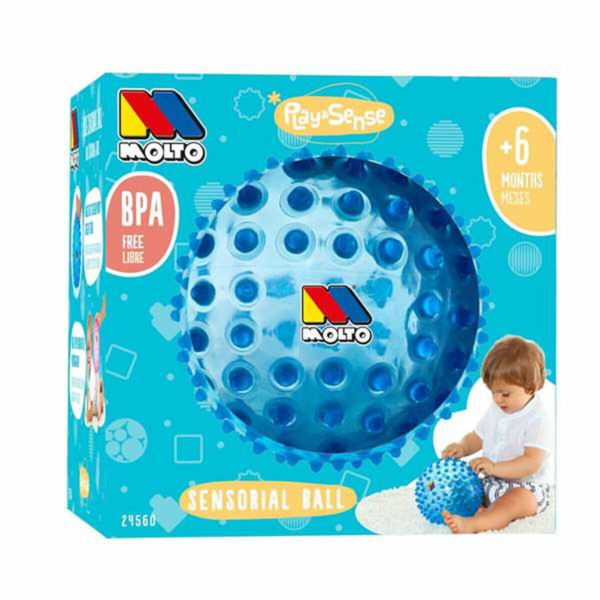 BOLA SENSORIAL 24560 20CM DIAMETRO AZUL