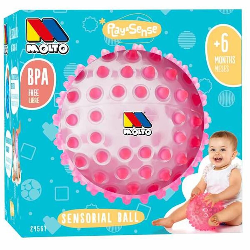 BOLA SENSORIAL 24561 20CM DIAMETRO ROSA