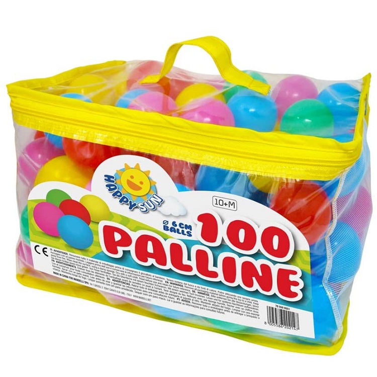 BOLSA DE 100 PELOTAS SUAVES DE COLORES 705500551