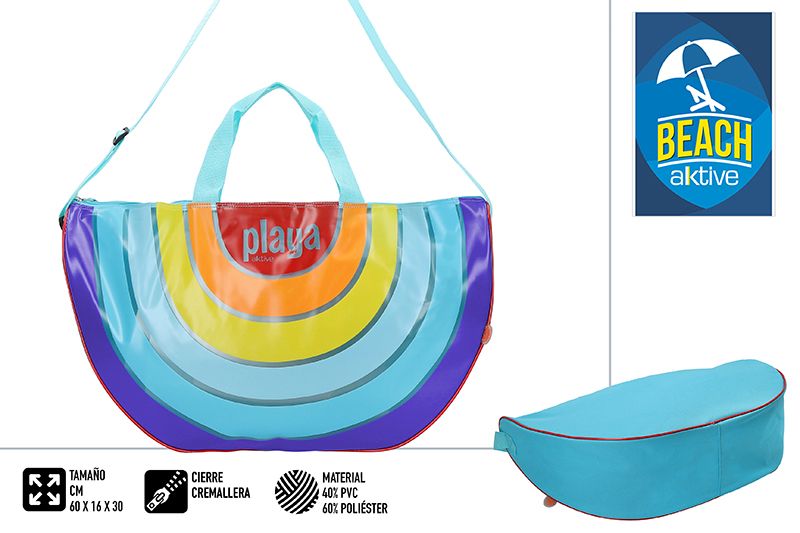 BOLSA PLAYA 80342 60X16X30CM COLORS