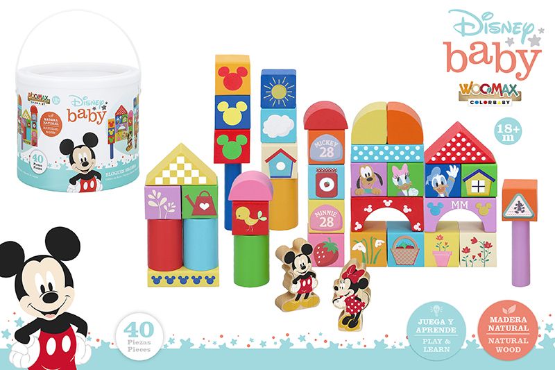 BOTE 40 BLOCKS MADERA 48705 DISNEY MICKEY*