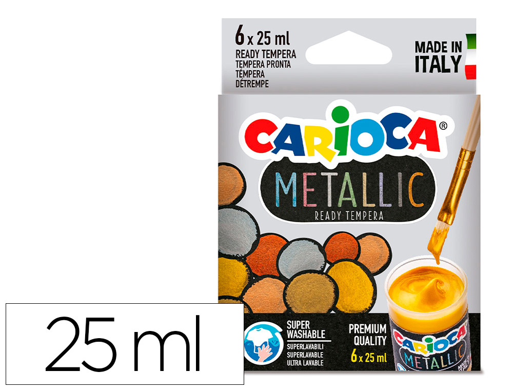 CAJA 6 TEMPERAS KO026 METALICA 35GR