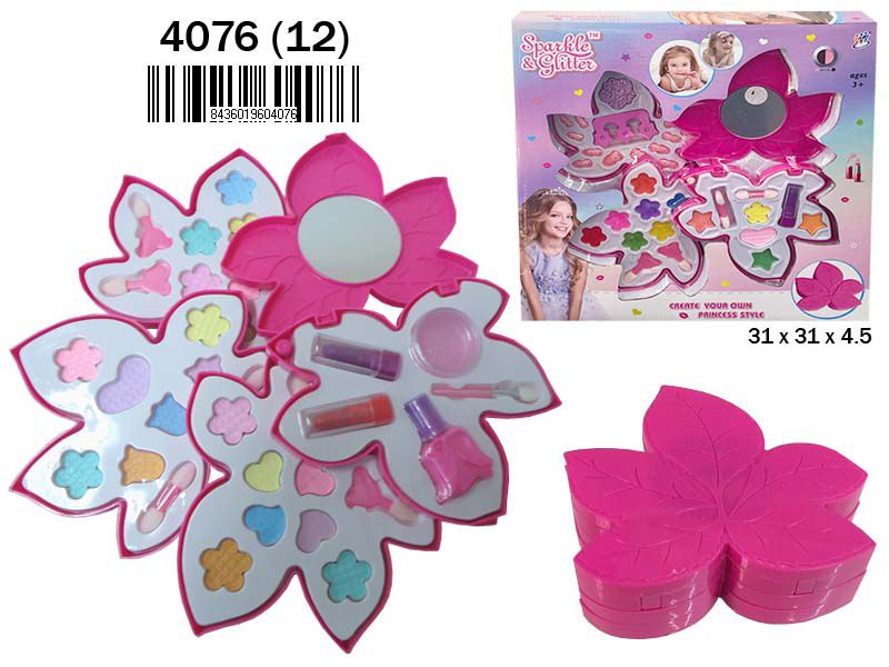 CAJA MAQUILLAJE FLOR 3 PISOS 4076