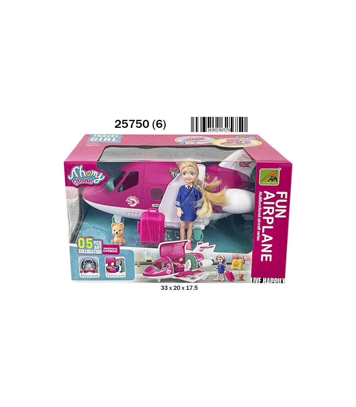 CAJA MUÑECA AZAFATA AVION 25750