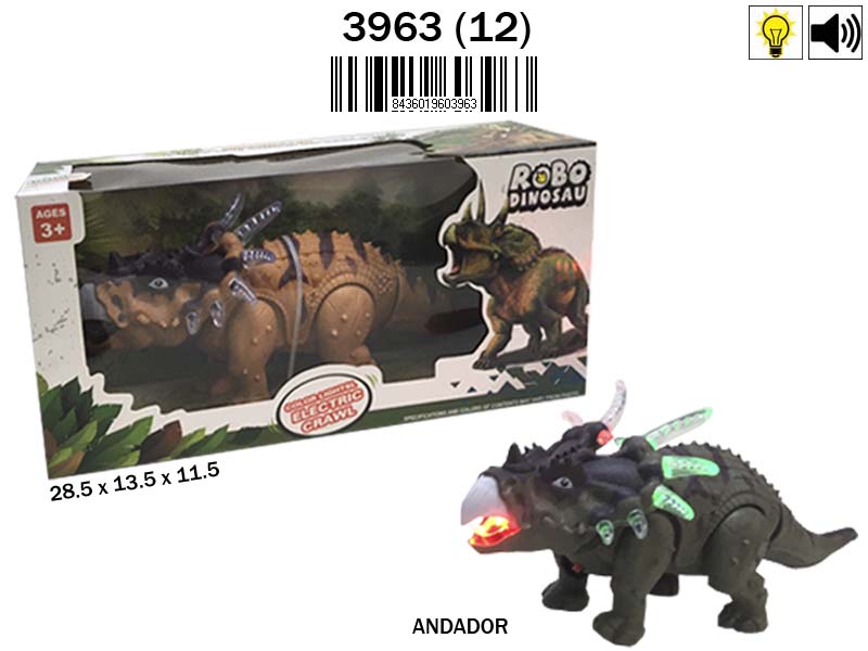 CAJA TRICERATOPS 3963 CAMINA C/LUZ Y SONIDO 2 STD (INTER22)