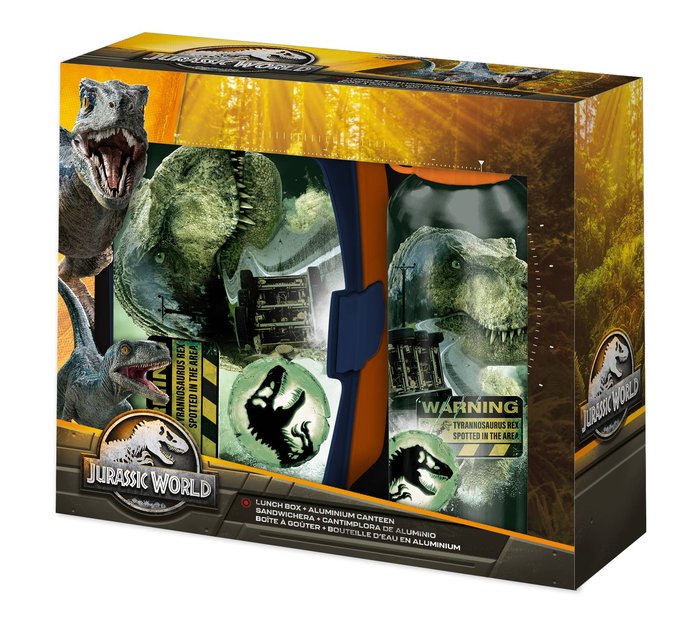 CANTIMPLORA ALUMINIO 500ML + SANCWICHERA JP00016 JURASSIC WORLD**