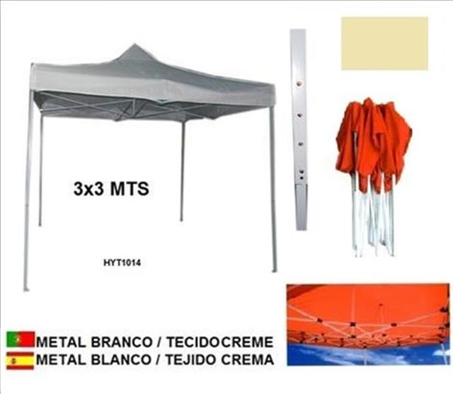 CARPA METAL BLANCO 3X3M CREMA 1311-000-3