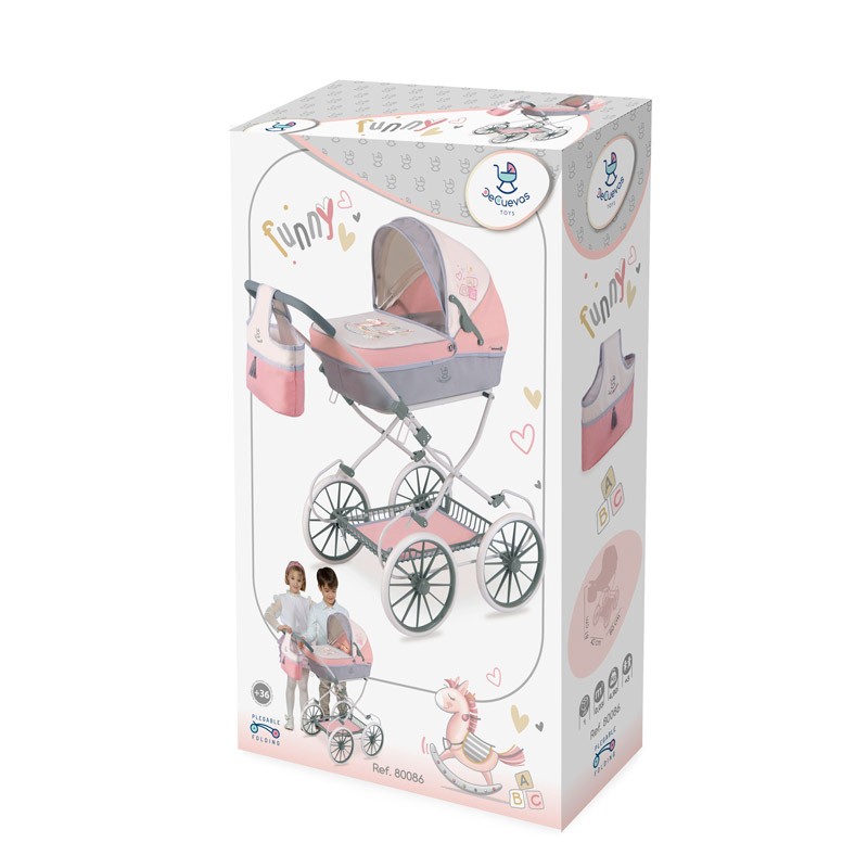 CARRO DE MUÑECA 80086 PLEGABLE FUNNY 81X42X68CM