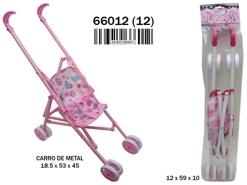CARRO METAL ROSA 66012