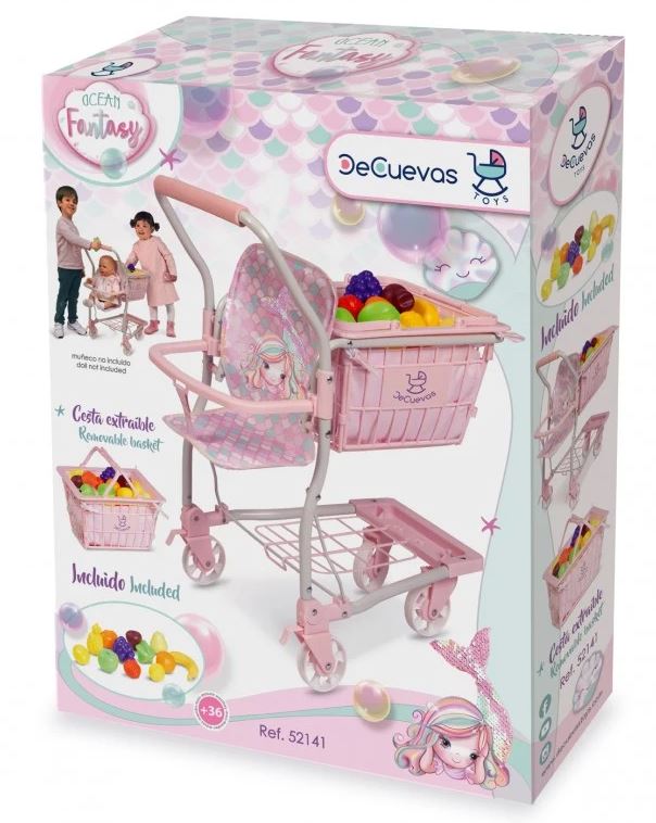 CARRO PORTABEBE 52141 C/12 FRUTAS 62X30X50CM