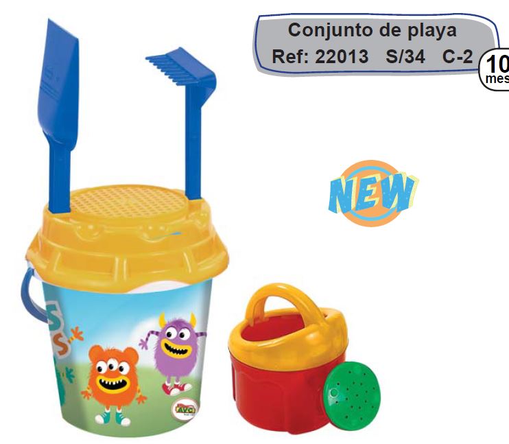 CONJUNTO PLAYA 22013 CON REGADERA MONSTRUOS