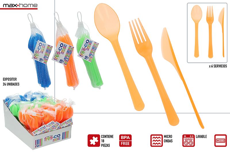 CUBIERTOS 16439 PACK 8 SIUL RAINBOW