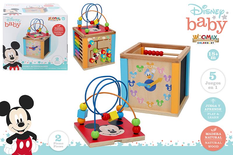 CUBO MULTI ACTIVIDADES 48715 MADERA MICKEY*