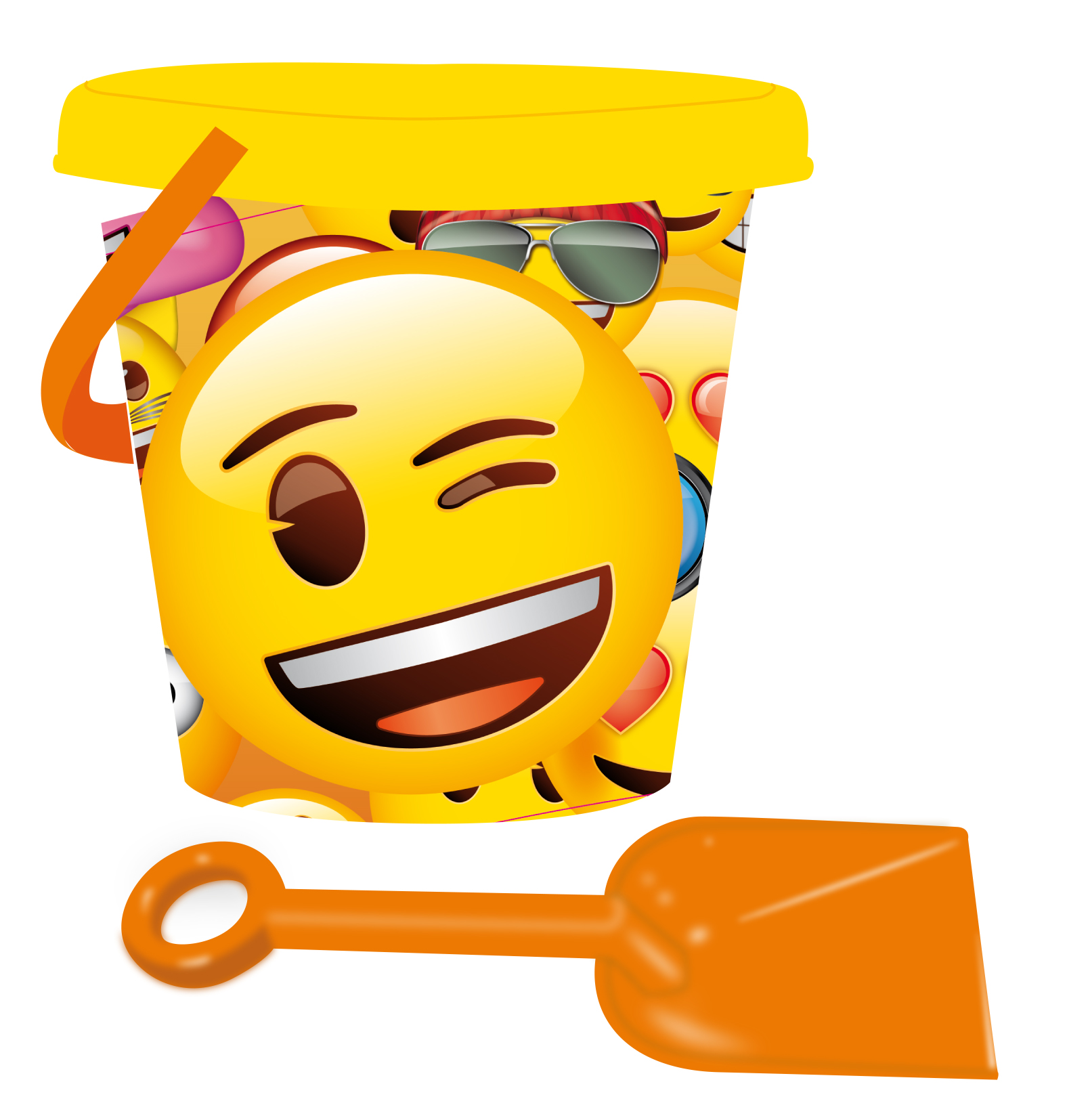 CUBO PLAYA 14CM 5891 CON PALA EMOJI