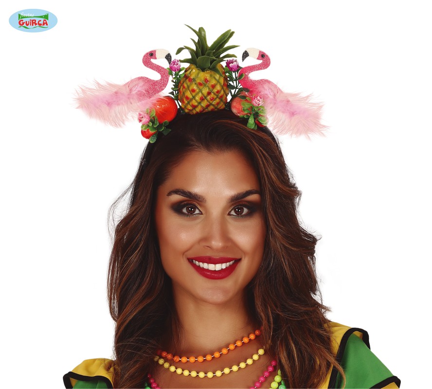 DIADEMA 17990 PIÑA CON FLAMENCOS