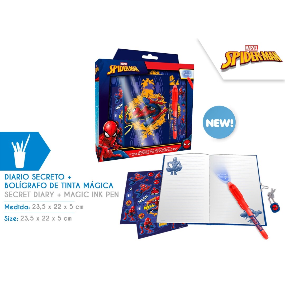 DIARIO SP50069 CON BOLIGRAFO MAGICO SPIDERMAN