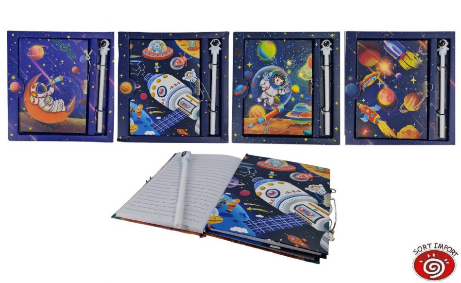 DIARIO Y BOLIGRAFO CON FIGURITA 5651 SPACE