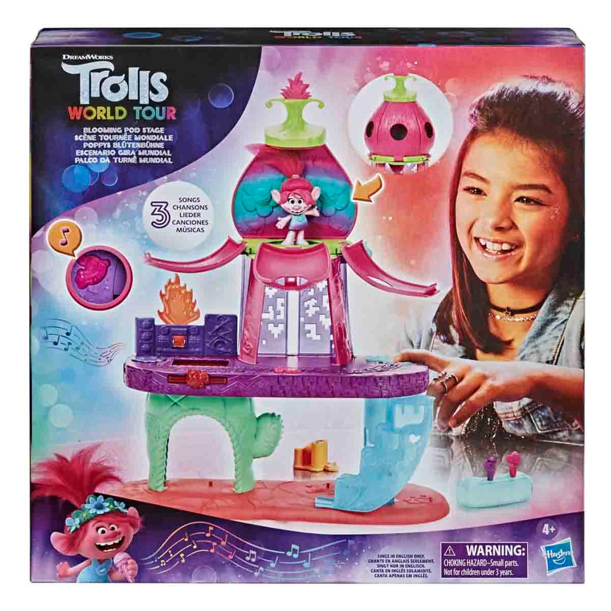 ESCENARIO CON MUÑECO E7721 TROLLS 2 WORLD TOUR BLOOMING
