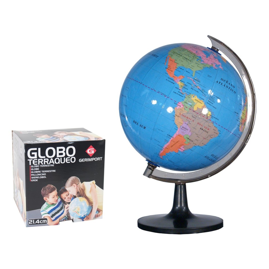GLOBO 21.4CM TERRÁQUEO PLÁSTICO