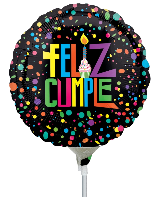 GLOBO 4610009 9/23CM CUMPLE CONFETI