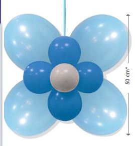 GLOBO 5284-11 FLOR DOBLE CELESTE AZUL