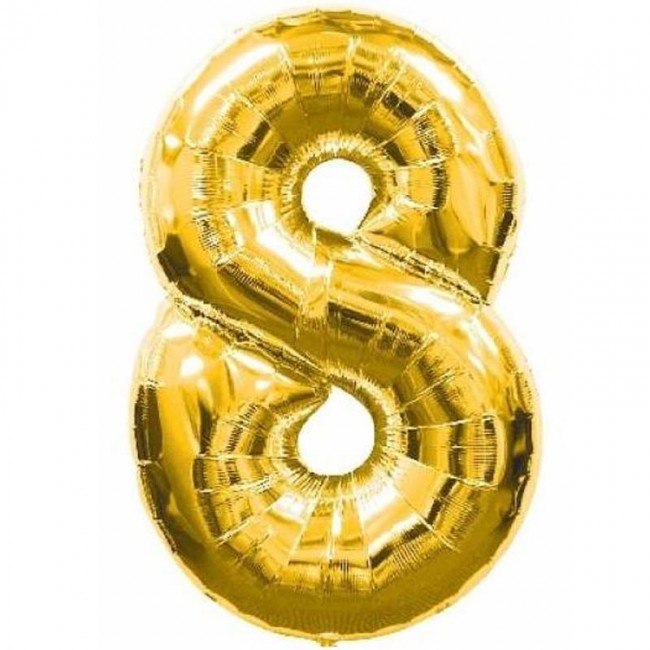 GLOBO 7158 DE POLIAMIDA 100 CM - ORO - NUM 8