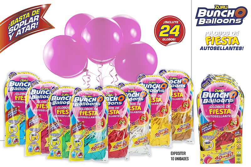 GLOBOS 71888 24 UDS DE FIESTA AUTOSELLANTES