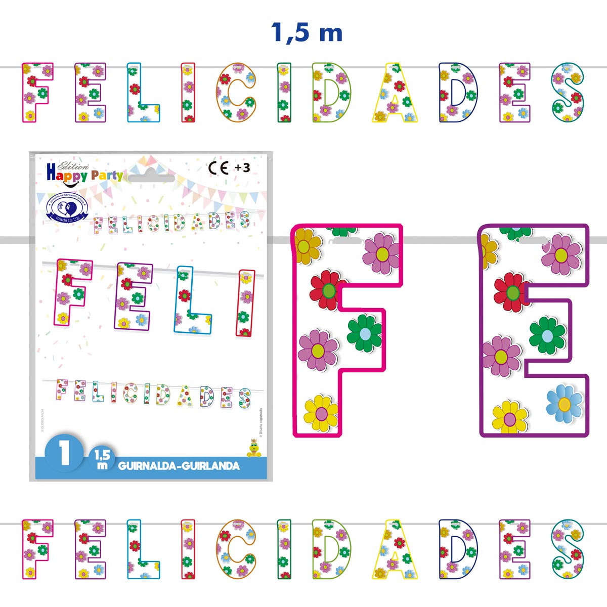 GUIRNALDA 5295 FLORES FELICIDADES