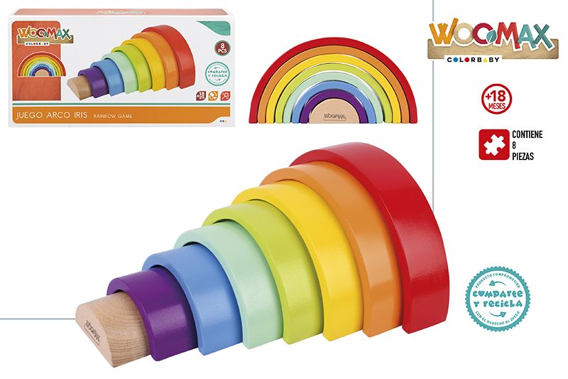 JUEGO ARCOIRIS 46479 MADERA 8 PZAS