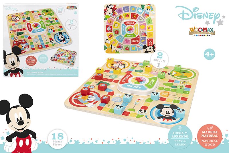 JUEGO DE MESA MADERA 48735 2EN1 MICKEY*
