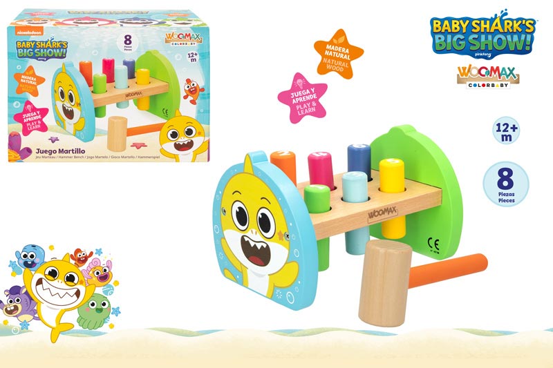 JUEGO MARTILLO MADERA BABY SHARK 48821**