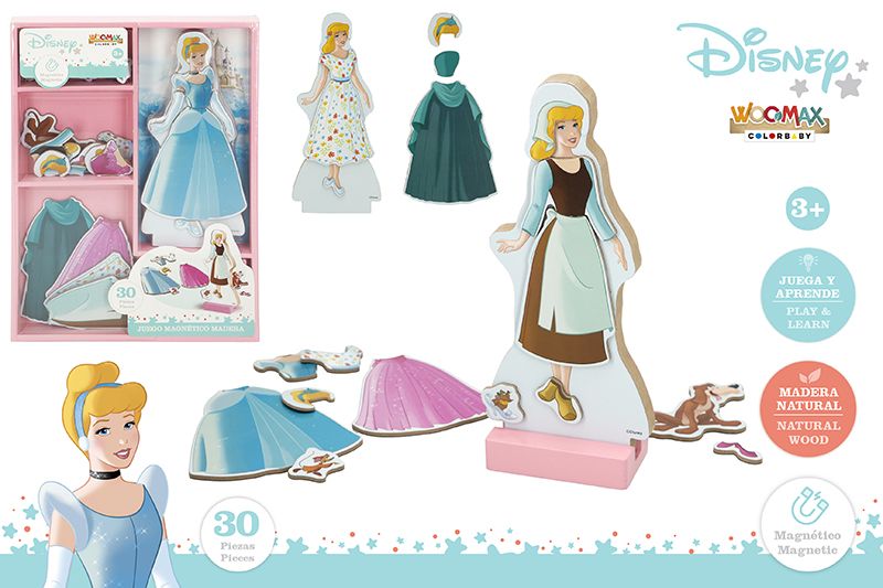 JUEGO VESTIDOS MADERA 48728 22X30CM PRINCESAS*