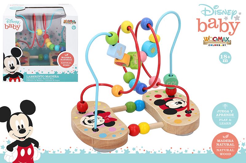 LABERINTO 3D MADERA 48714 18.5CM MICKEY*