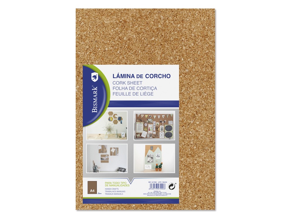 LAMINA DE CORCHO 327990 A4 GROSOR 3MM