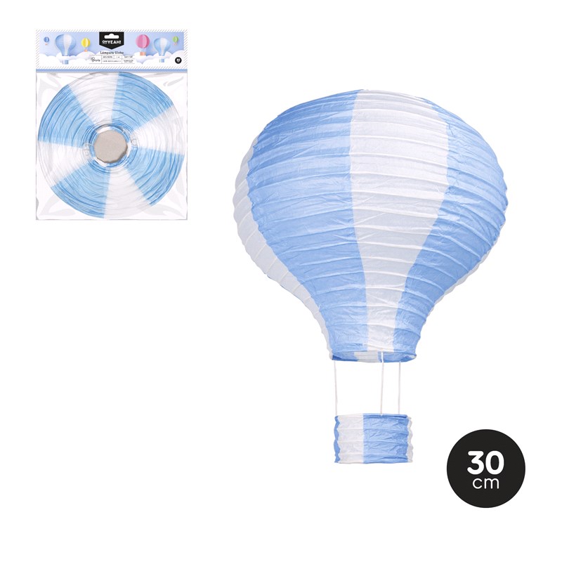 LAMPARA PAPEL 103-1014 GLOBO AZUL PASTEL 30CM