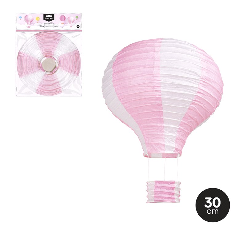 LAMPARA PAPEL 103-1015 GLOBO ROSA PASTEL 30CM