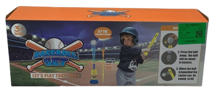 LANZADOR BEISBOL 1683 CON 3 PELOTAS Y BATE