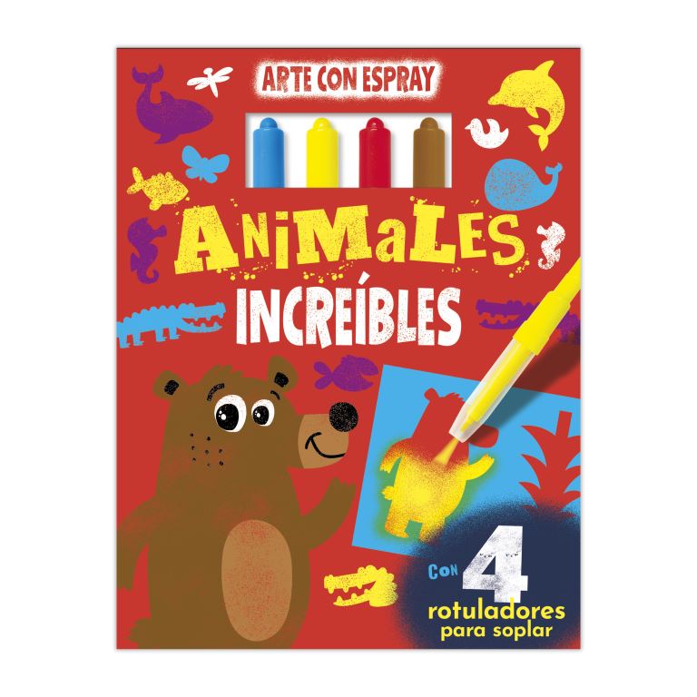 LIBRO EDI0178-1 ARTE CON ESPRAY - ANIMALES INCREIBLES**