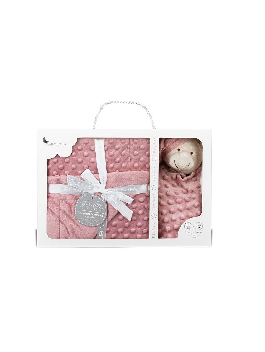 MANTA BURBUJA + DOU DOU 35007 MOD OSITO ROSA MAQUILLAJE PD001-66