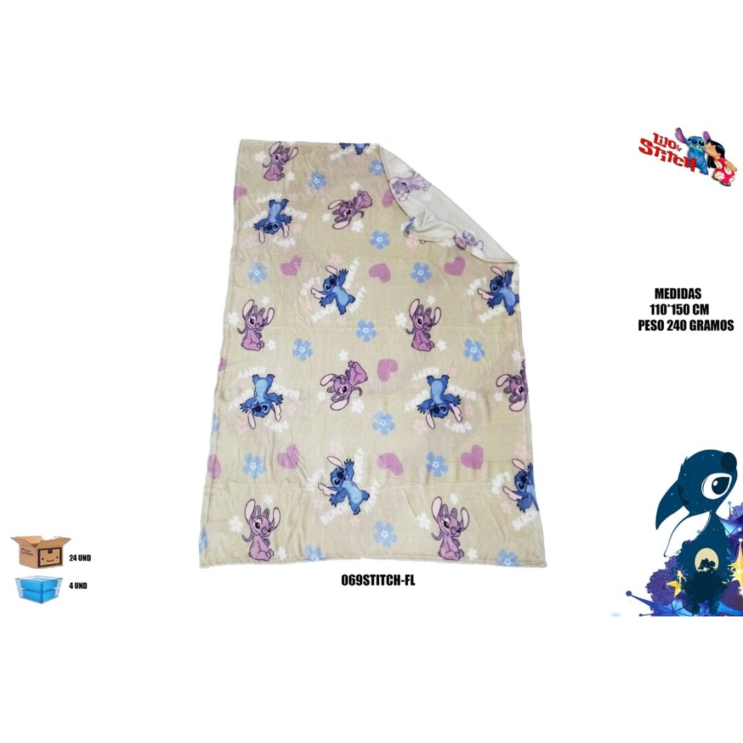 MANTA CORALINA 069STITCH-FL STITCH 110X150CM