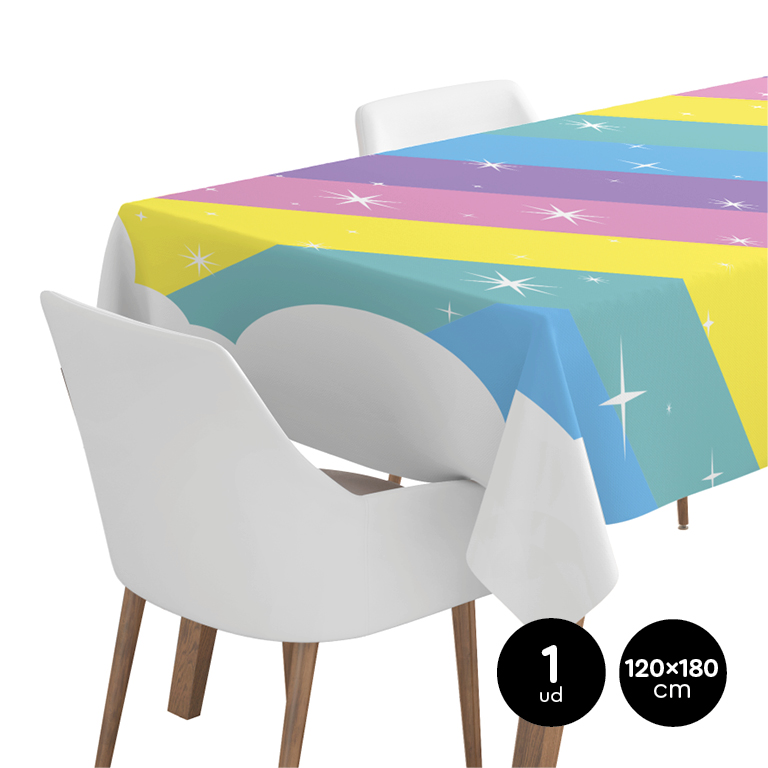 MANTEL 130-1000 COLORES PASTEL PLEGADO 120X180CM